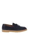 Doucal's Man Loafers Midnight Blue Size 8 Leather