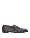 Doucal's Man Loafers Midnight Blue Size 10 Leather In Blue