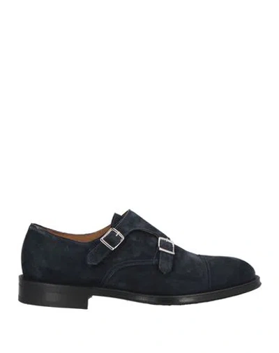 Doucal's Man Loafers Midnight Blue Size 11.5 Leather In Blu Blu E Verdi