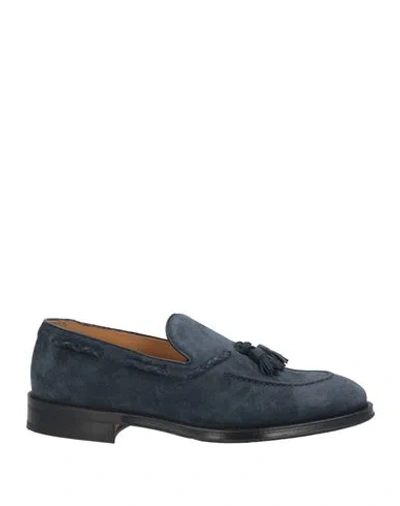 Doucal's Man Loafers Midnight Blue Size 9 Leather