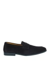 Doucal's Man Loafers Midnight Blue Size 9 Leather