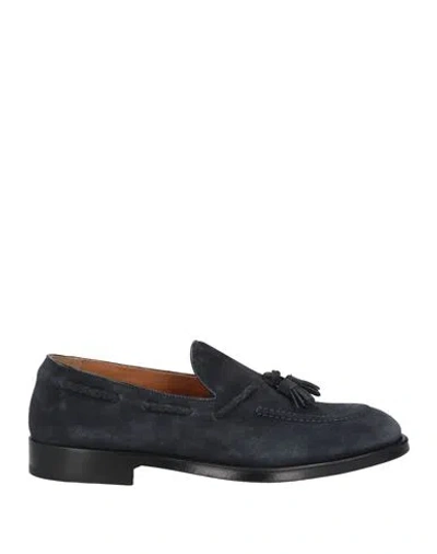 Doucal's Man Loafers Midnight Blue Size 9 Leather