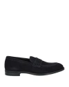 Doucal's Man Loafers Midnight Blue Size 8 Leather