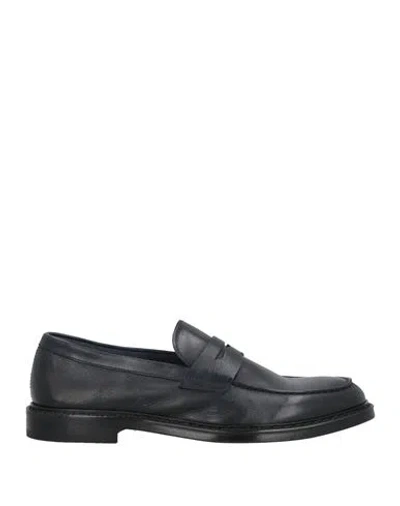 Doucal's Man Loafers Midnight Blue Size 9 Soft Leather