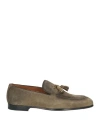 Doucal's Classic Suede Tassel Loafers With Bowl Stitching In Green