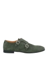 Doucal's Man Loafers Military Green Size 9 Leather