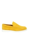 Doucal's Man Loafers Mustard Size 9 Soft Leather In Yellow