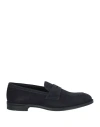 Doucal's Man Loafers Midnight Blue Size 10 Soft Leather In Navy Blue