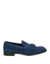 Doucal's Man Loafers Navy Size 9 Soft Leather In Navy Blue