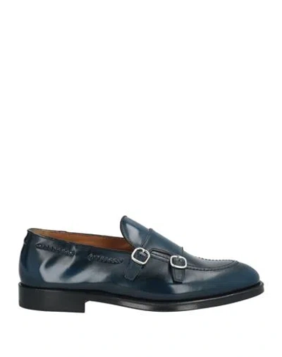 Doucal's Man Loafers Navy Size 8.5 Leather