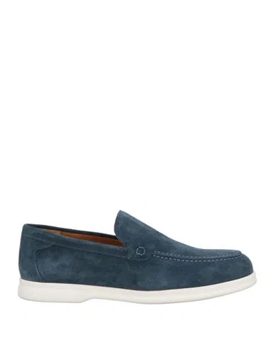 Doucal's Man Loafers Navy Size 6 Leather In Navy