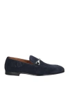Doucal's Man Loafers Navy Size 9 Leather In Navy