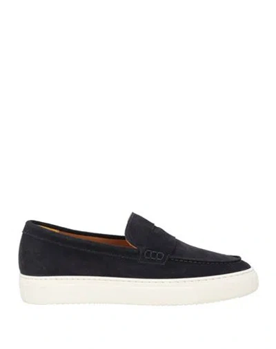 Doucal's Man Loafers Navy Size 8.5 Leather
