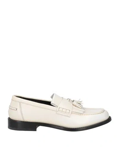Doucal's Man Loafers Off White Size 9 Leather