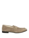 Doucal's Man Loafers Light Brown Size 8.5 Leather In Beige