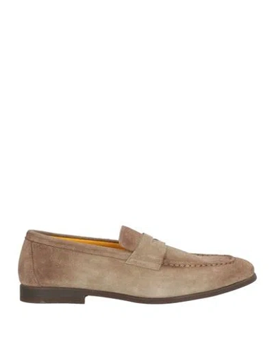 Doucal's Man Loafers Sand Size 9 Leather In Beige