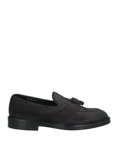 Doucal's Man Loafers Charcoal Size 9 Leather In Grey