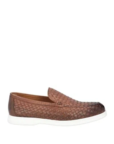 Doucal's Man Loafers Tan Size 13 Leather In Brown