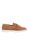 Doucal's Man Loafers Tan Size 9 Leather In Brown