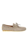 Doucal's Man Loafers Taupe Size 9 Leather In Grey