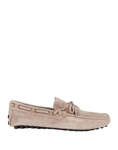 Doucal's Man Loafers Taupe Size 9 Leather In Grey