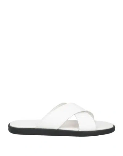 Doucal's Man Sandals Beige Size 8 Leather
