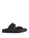 Doucal's Man Sandals Black Size 8 Leather