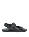 Doucal's Open-toe Leather Sandals In Black