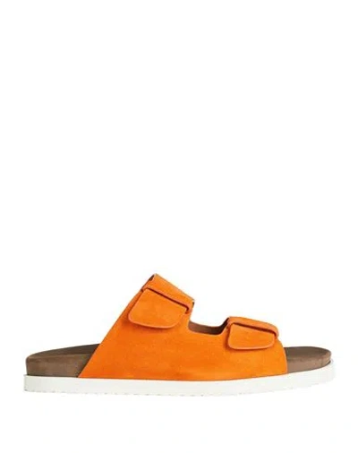 Doucal's Man Sandals Mandarin Size 9 Leather