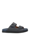 Doucal's Man Sandals Midnight Blue Size 8 Leather