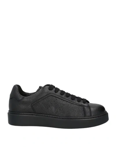 DOUCAL'S DOUCAL'S MAN SNEAKERS BLACK SIZE 9 LEATHER