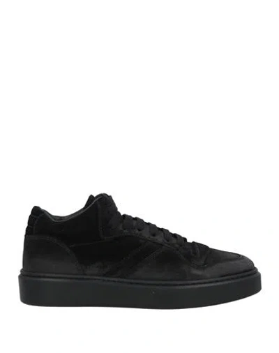 DOUCAL'S DOUCAL'S MAN SNEAKERS BLACK SIZE 11 LEATHER