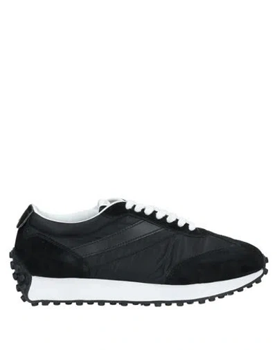 Doucal's Man Sneakers Black Size 6.5 Leather, Textile Fibers