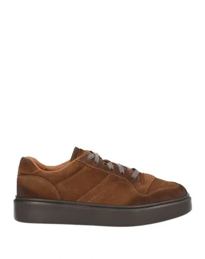 Doucal's Man Sneakers Brown Size 9 Leather