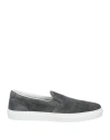 Doucal's Man Sneakers Charcoal Size 9 Leather In Grey