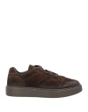 Doucal's Man Sneakers Cocoa Size 9 Leather In Brown