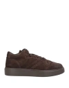 Doucal's Man Sneakers Dark Brown Size 12 Leather In Brown