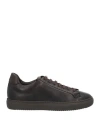 Doucal's Man Sneakers Dark Brown Size 8 Leather