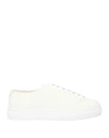 Doucal's Man Sneakers Ivory Size 7 Leather In White