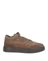 Doucal's Man Sneakers Brown Size 7 Leather In Beige