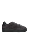 Doucal's Man Sneakers Lead Size 7 Leather In Grey