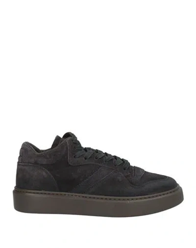 Doucal's Man Sneakers Lead Size 7 Leather In Grey