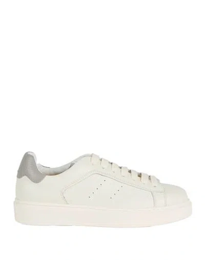 Doucal's Man Sneakers Light Grey Size 10.5 Leather