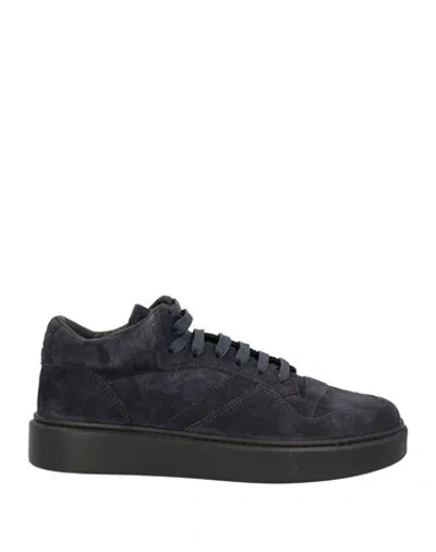 Doucal's Man Sneakers Midnight Blue Size 6.5 Leather