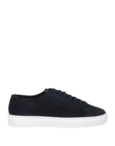Doucal's Man Sneakers Midnight Blue Size 9 Soft Leather