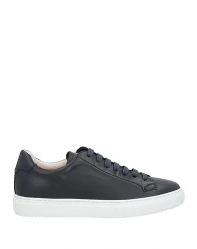 Doucal's Man Sneakers Midnight Blue Size 9 Leather