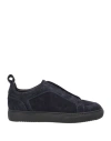 Doucal's Man Sneakers Midnight Blue Size 7 Leather In Blue
