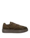 Doucal's Man Sneakers Military Green Size 9.5 Leather