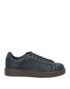 Doucal's Man Sneakers Navy Size 7 Leather In Navy Blue