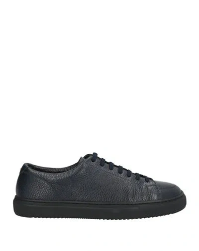DOUCAL'S DOUCAL'S MAN SNEAKERS NAVY SIZE 11 LEATHER
